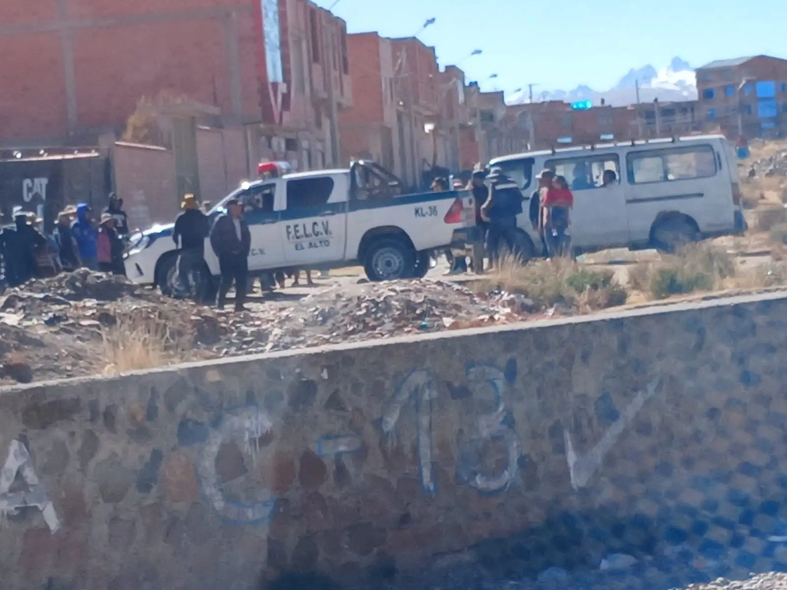 Un punto de bloqueo en El Alto. Foto: RRSS