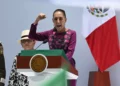 Sheinbaum durante su discurso/AFP
