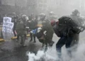 Hubo protestas en Santiago/AFP