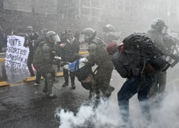 Hubo protestas en Santiago/AFP
