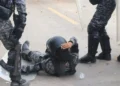 Un policía herido en el operativo de San Julián.
Foto: RRSS