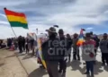 Movilizados en Sica Sica. Foto: Captura