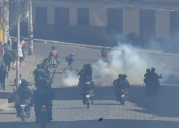 La Policía dispersó a los movilizados.
APG