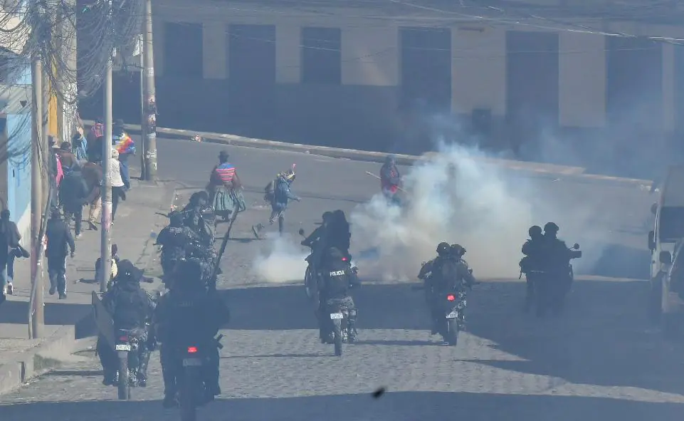 La Policía dispersó a los movilizados.
APG