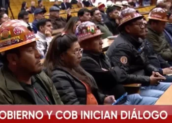 Reunión de la COB y el Gobierno. Foto: Captura