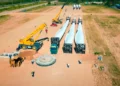 Aerogeneradores del Parque Eólico Warnes. Foto: Ende