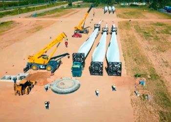 Aerogeneradores del Parque Eólico Warnes. Foto: Ende