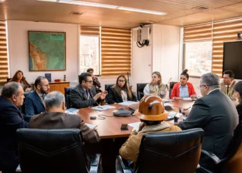 Reunión entre autoridades estatales para tratar las licencias ambientales. Foto: Ministerio de Minería