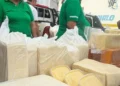 Venta de queso en la feria rotativa. Foto: Radio Continental Online