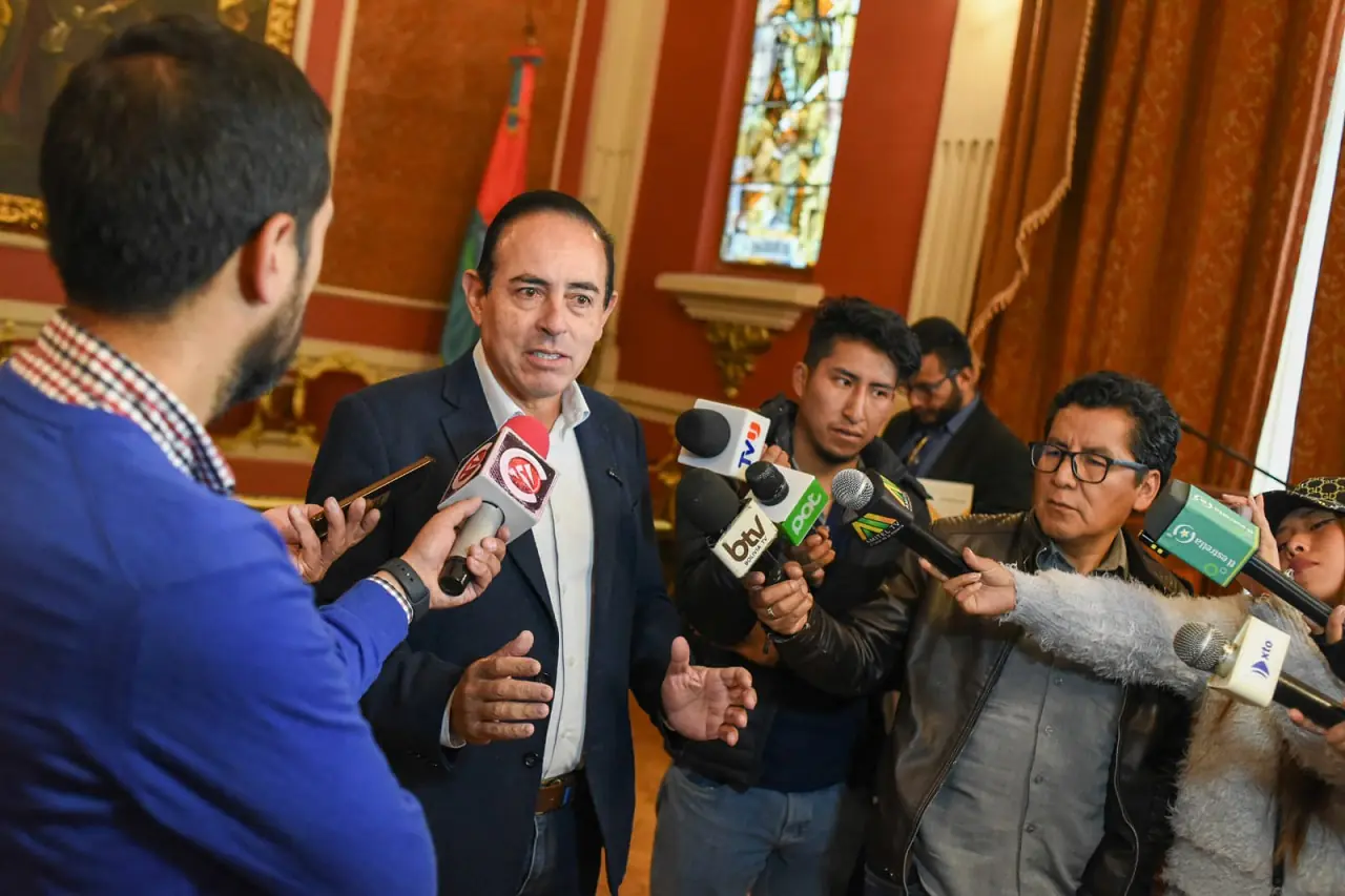 El alcalde de La Paz, César Dockweiler. FOTO: GAMLP